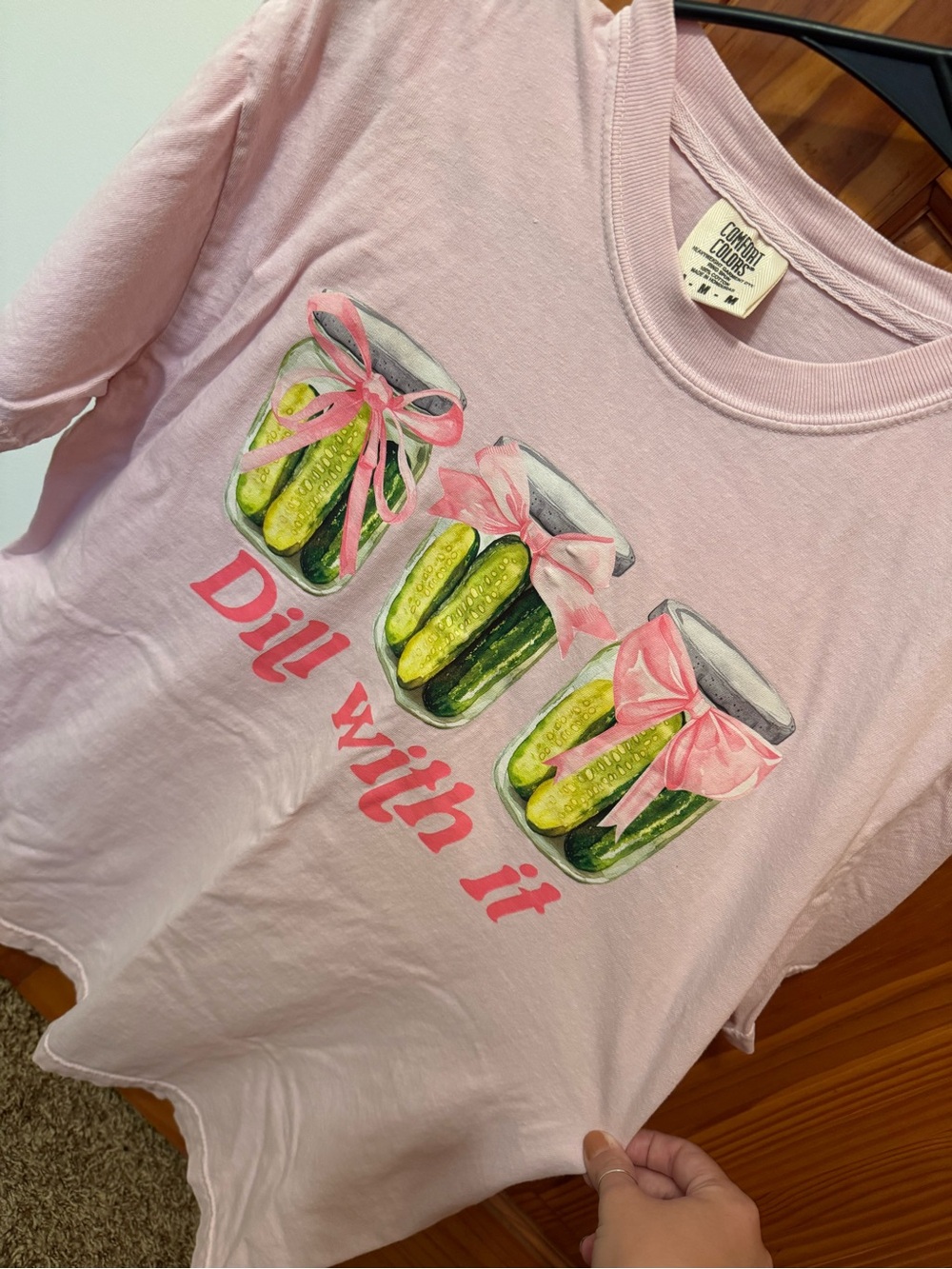 Comfort Colors Pink 'Dill With It' Graphic Tee